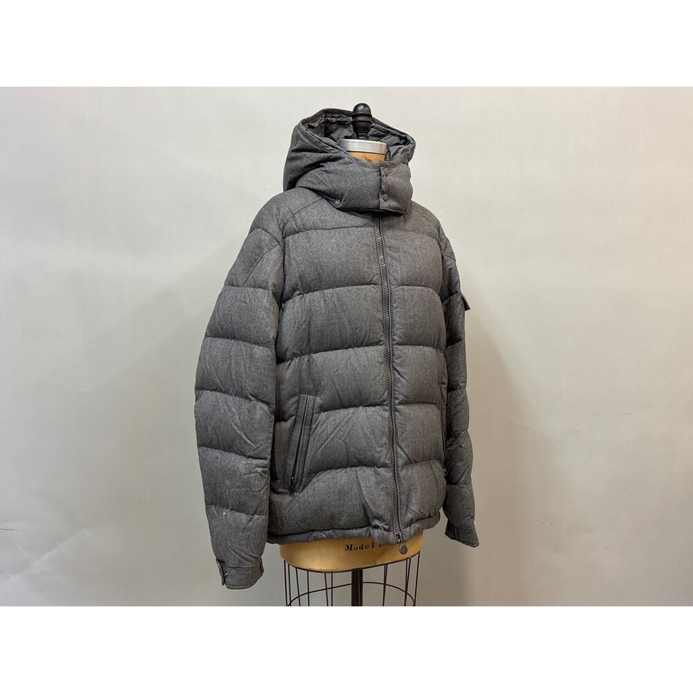 Moncler Montgenevre Wool Flannel Down Puffer Jacket Grey Mens Size 7 4XL $2815